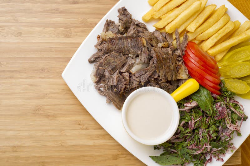 Plat de boeuf de Shawarma photos libres de droits Plat de boeuf de Shawarma photos libres de droits