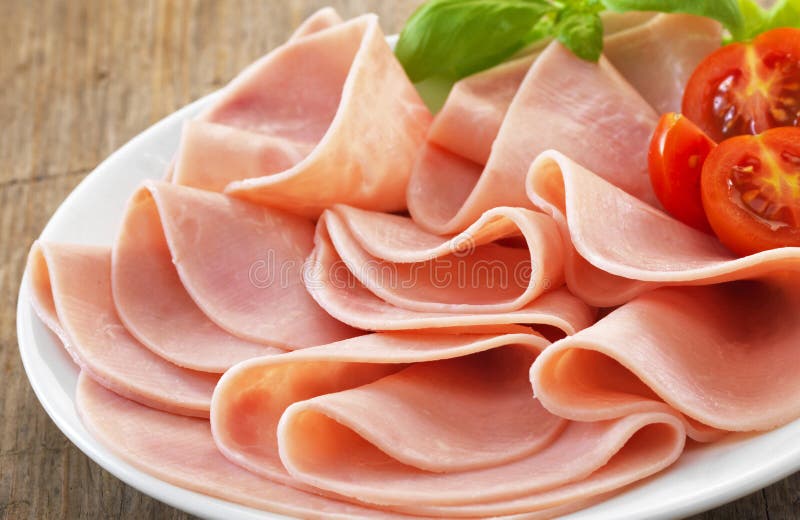 Prosciutto Crudo Italien Salami Jambon. Plaque Antipasto. Vue De Fond