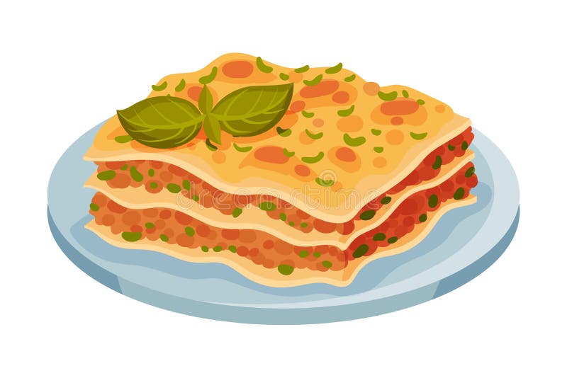 Série De Vecteurs D'Ingrédients De Lasagna, Illustration De La