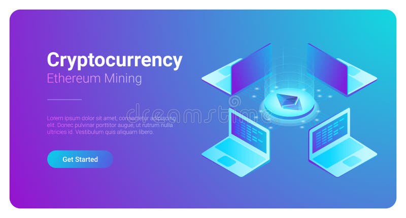 Plataforma de troca isométrica de Cryptocurrency Etherium ilustração stock Plataforma de troca isométrica de Cryptocurrency Etherium ilustração stock