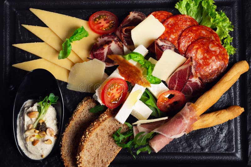Plate with Assortment of Delicious Deli Meats. Stock Image Image of nutrition, lunch 163391979