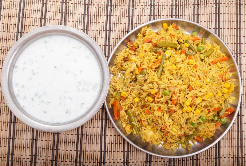 Basmati rice with yogurt stock image. Image of pakistani 178545091
