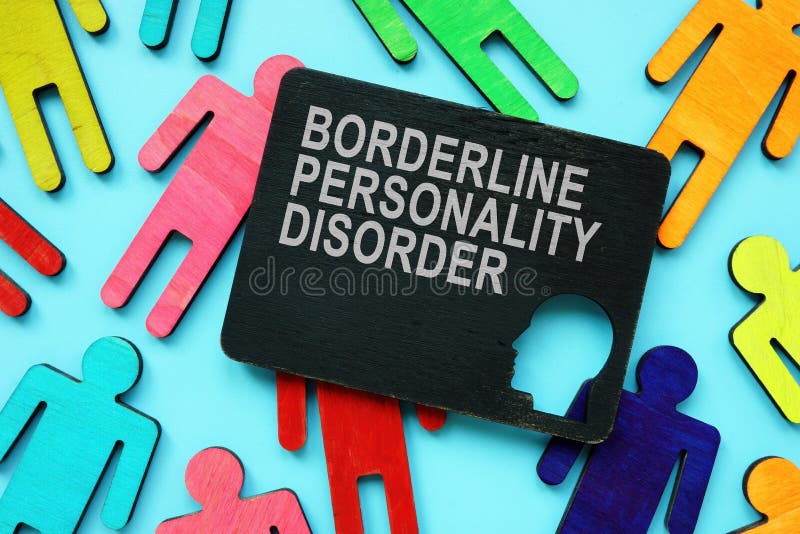Plate with Borderline Personality Disorder BPD Words. Stock Image