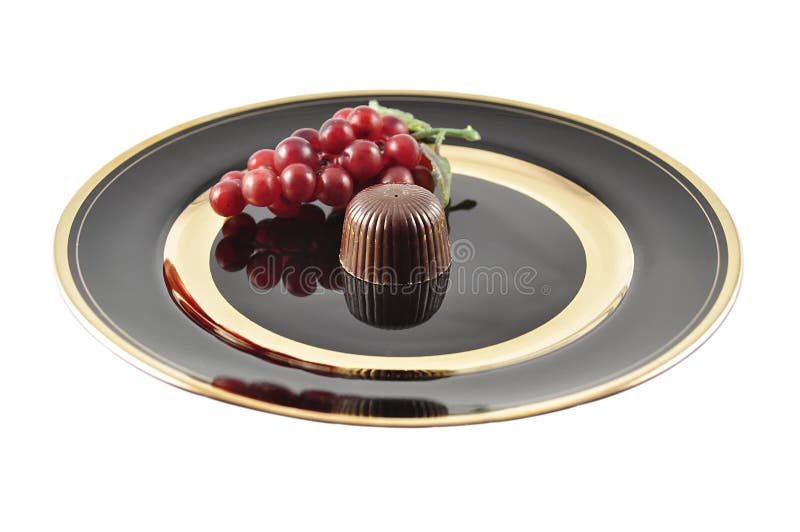 Plate with a candy stock image. Image of present, chocolate 13121483