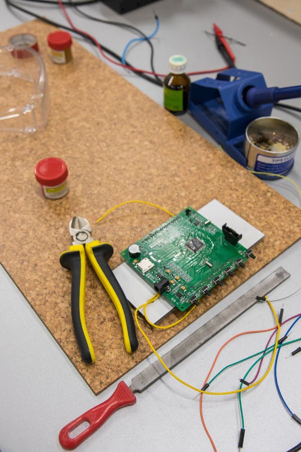 Electronic Plate With Processor Stock Photo Image of detail