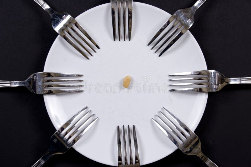 Plate and forks stock photo. Image of share, restaurant 10674870