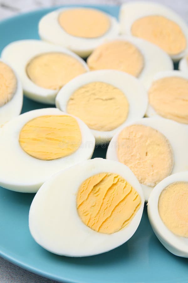 Plate with Fresh Hard Boiled Eggs, Closeup Stock Image Image of lunch