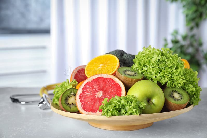 Plate of Fruits. Diet Plan from Nutritionist Stock Image Image of health, indoors 169857977