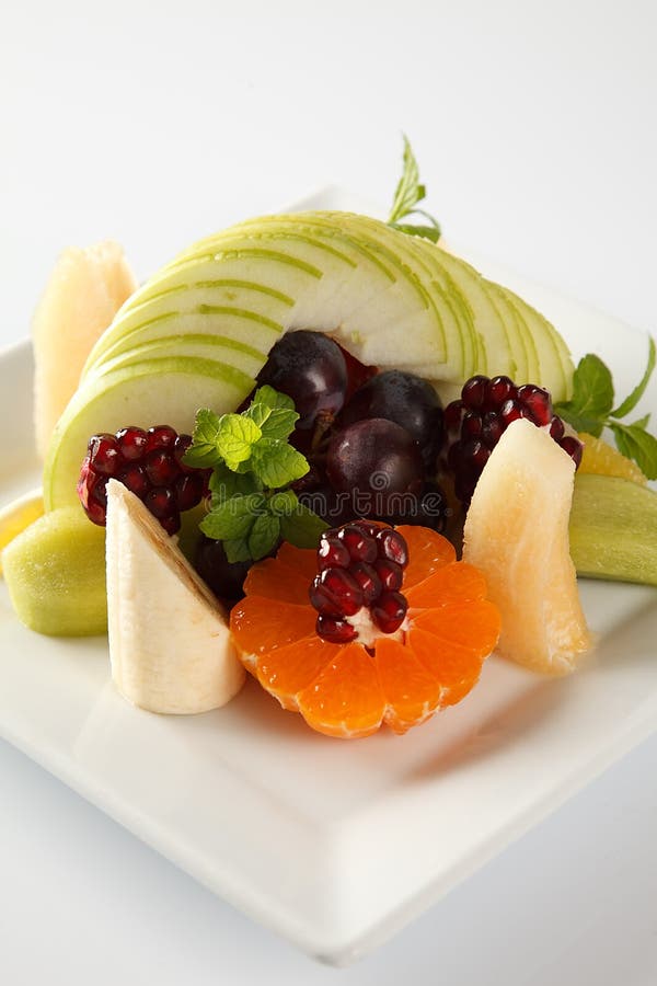 Plate full of fresh fruits