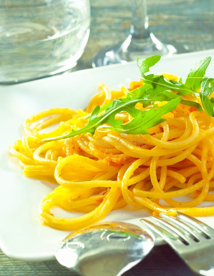 Plate of Healthy Pasta stock photo. Image of spaghetti 23014164