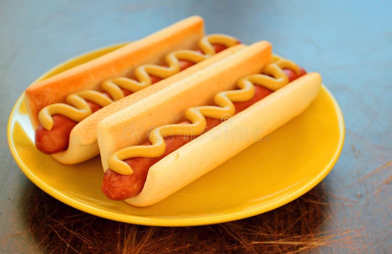 Picnic Plate of Grilled Hot Dogs Stock Photo Image of potato, grilled 31176094