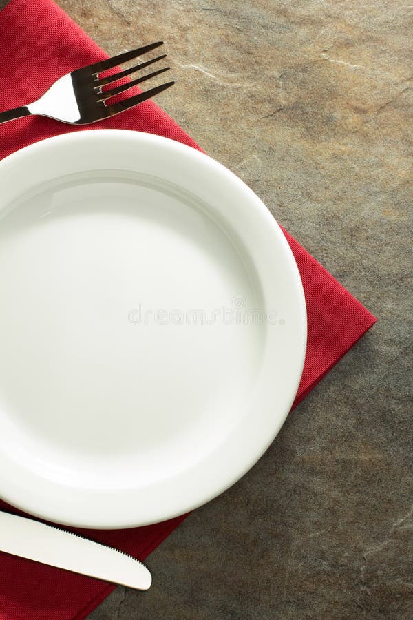 Plate, Knife and Fork on Napkin Stock Image Image of serviette, lunch 69397677