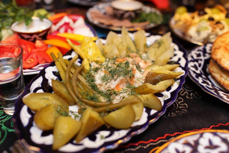 Plate with Marinated Vegetables Stock Photo Image of eating, asian