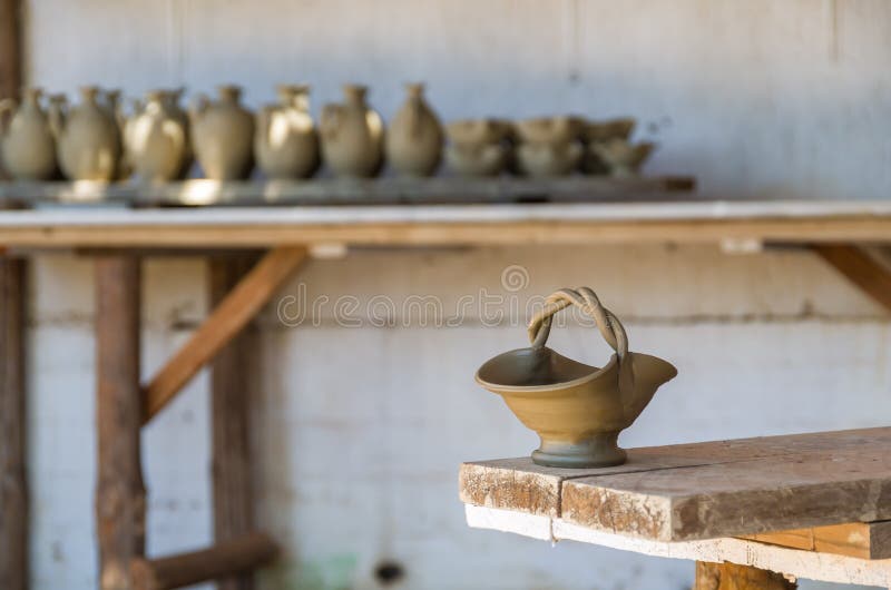 A plate of raw clay stock image. Image of dishes, 93575901
