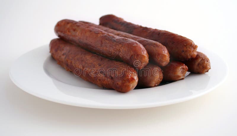 Plate of sausages