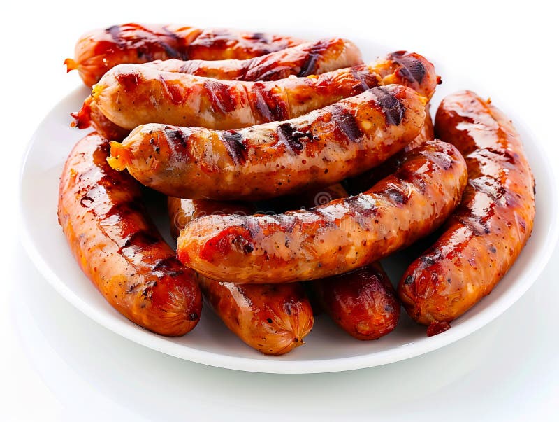 A Plate of Sausages on a