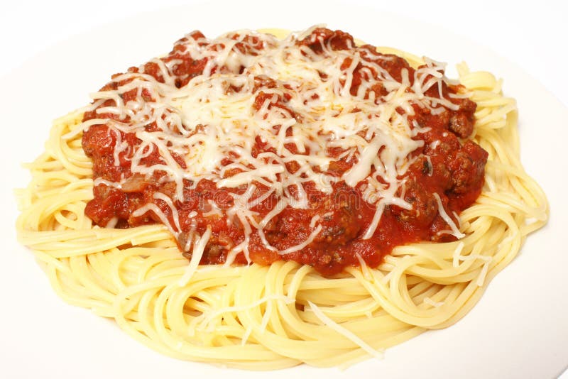 Plate of spaghetti stock photo. Image of delicious, cuisine 12243404