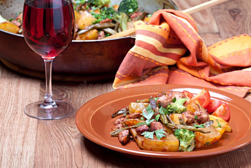Plate of Stir Fried Vegetables Stock Photo - Image of mediterranean