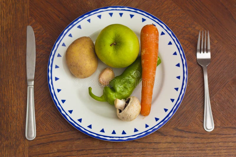 Plate with Vegetables and Fruits Stock Photo Image of macro, cheese