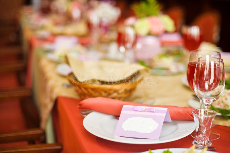 Plate on the Wedding Table with the Guest S Name Stock Photo Image of