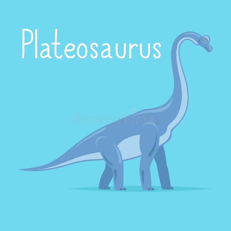 Plateosaurusdinosauriekort stock illustrationer Plateosaurusdinosauriekort stock illustrationer