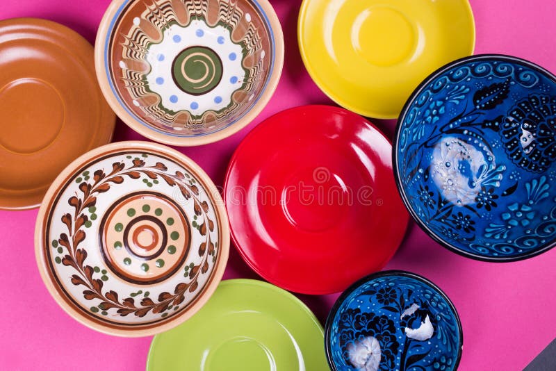 Plates and bowls stock image. Image of modern, clean 151596867