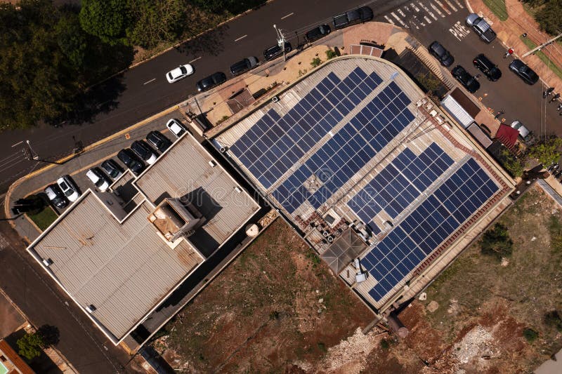 Plates for capturing sunlight and generating energy on the property - drone view. Capturing sunlight stock images, royalty-free photos and pictures