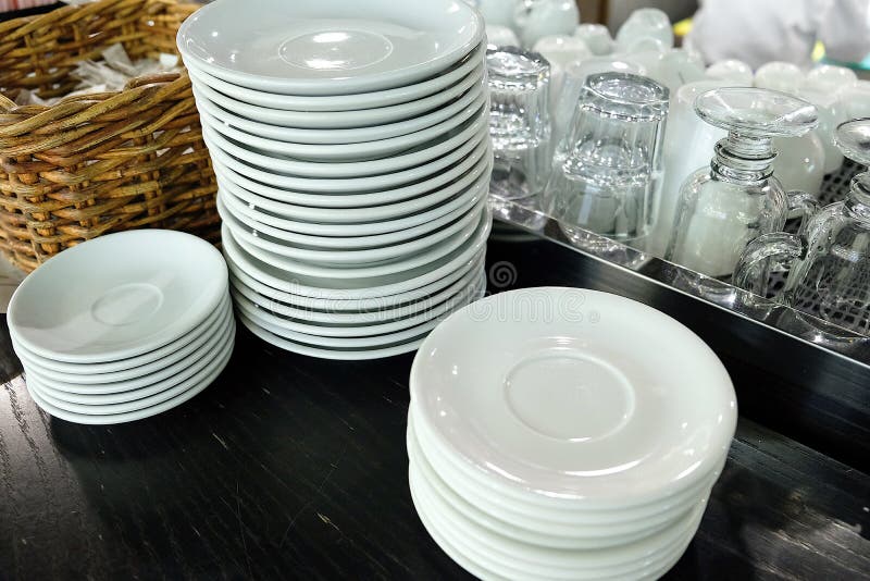Plates and for restaurants stock image. Image of view 91681107