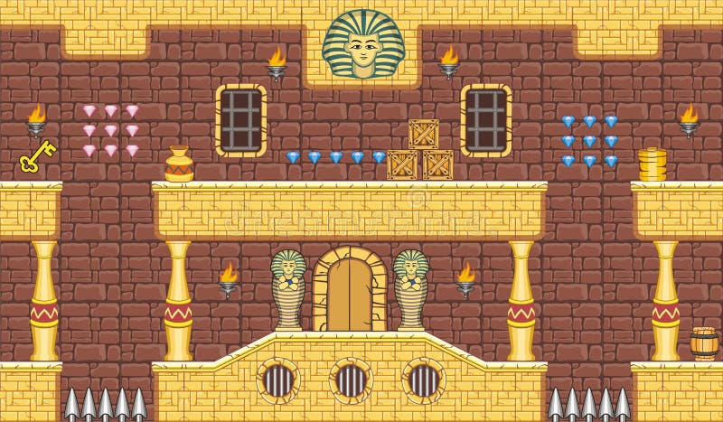 Platform game tileset 4 vector illustration Platform game tileset 4 vector illustration