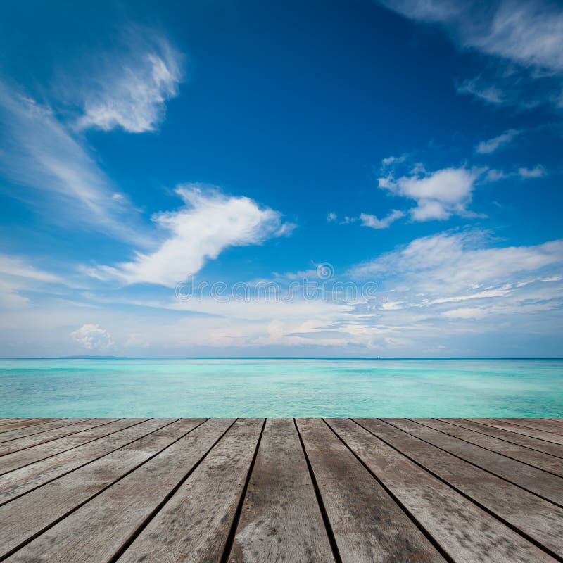 Platform beside sea