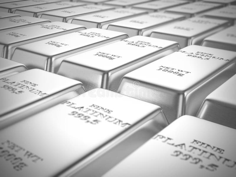 Platinum bars stock illustration. Illustration of business - 249234143