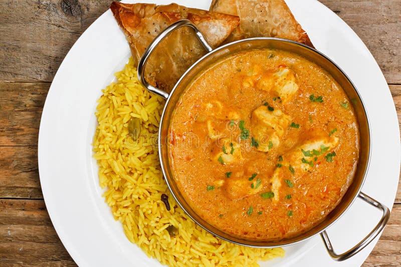 Plato del balti de Korma del pollo fotografía de archivo libre de regalías Plato del balti de Korma del pollo fotografía de archivo libre de regalías