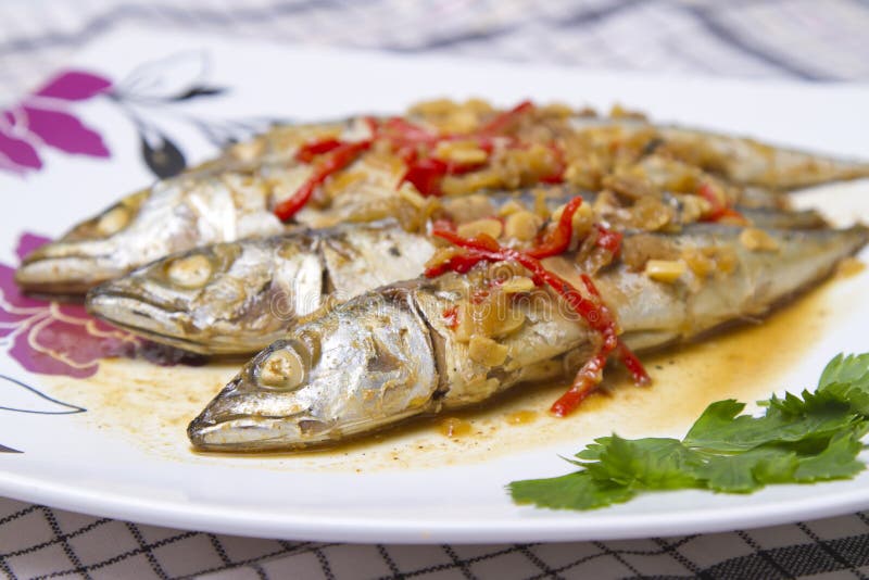 Platos de pescados fotografía de archivo Platos de pescados fotografía de archivo