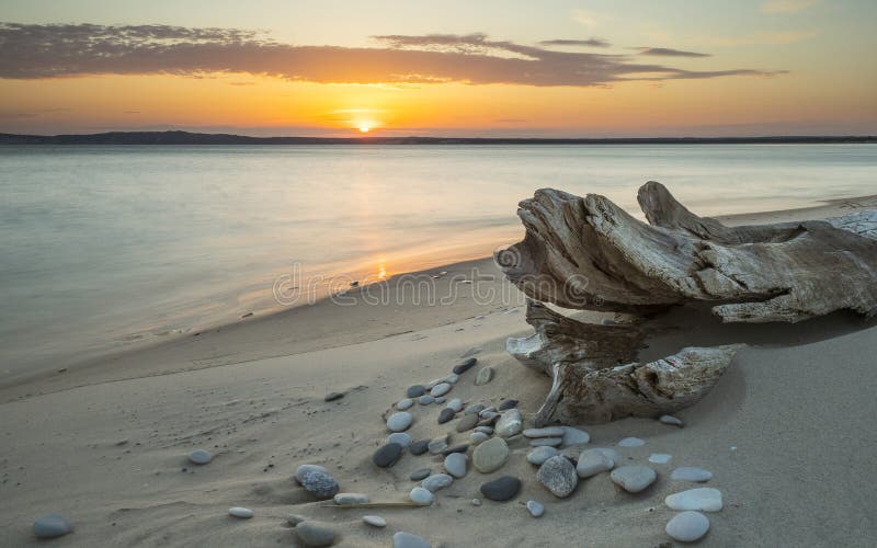 Platte Bay sunrise over Lake Michigan