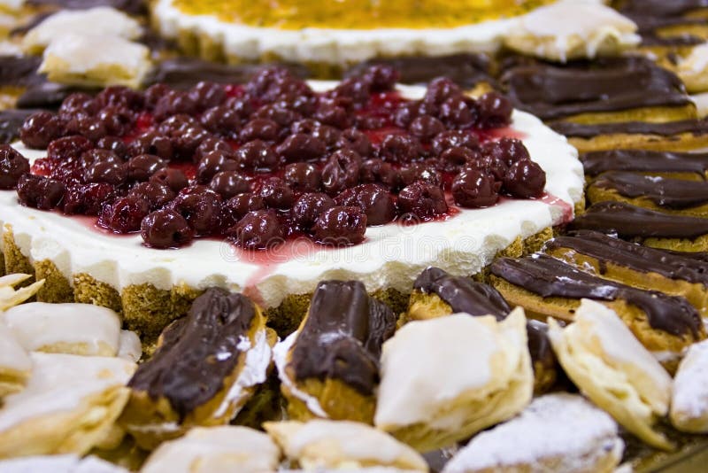 Platter with cakes stock photo. Image of chocolate, eating 2550786