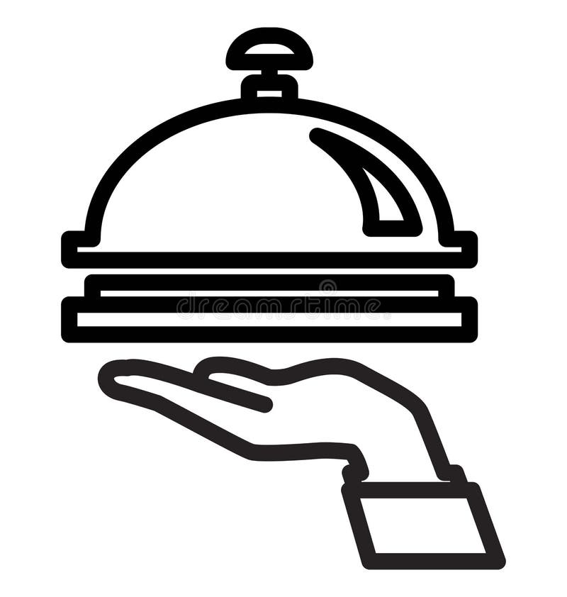 Platter In Hand Isolated Vector Icon use for Travel and Tour Projects vector illustration