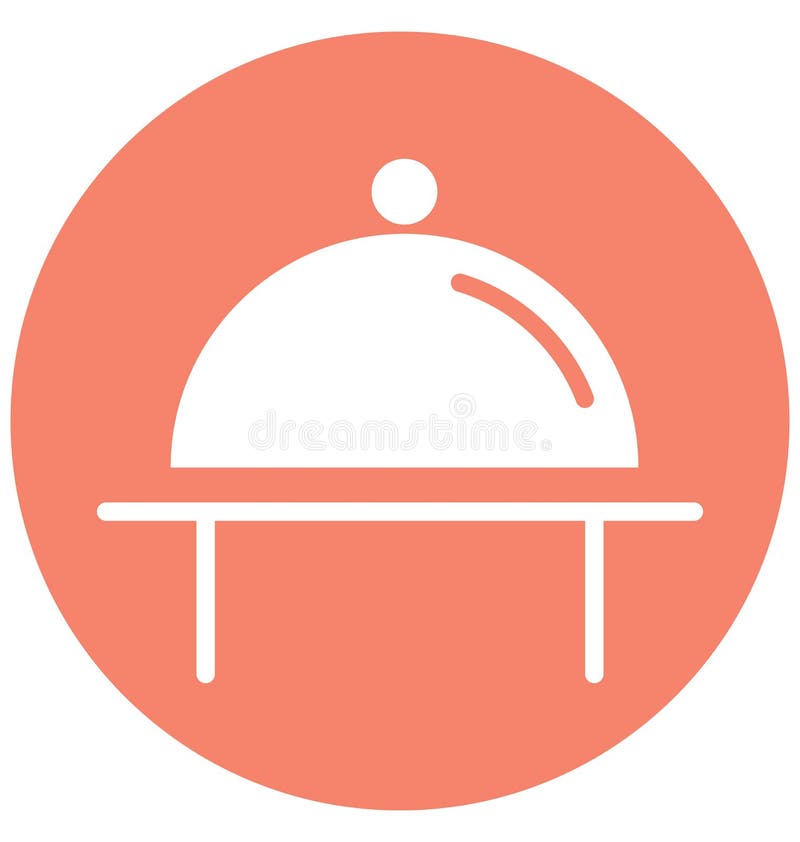 Platter Isolated Vector icon which can be easily modified or edit stock illustration