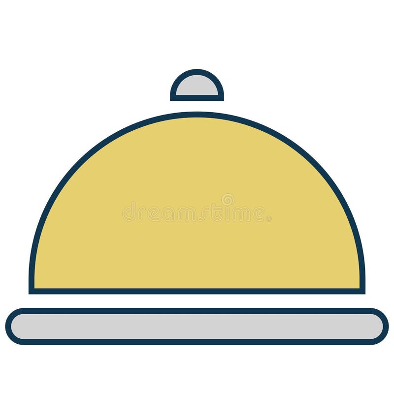 Platter, Serving Platter Isolated Vector Icon for Party and Celebration royalty free illustration
