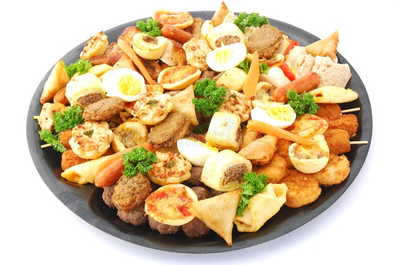 Platter συμβαλλόμενων μερών τροφίμων στοκ εικόνα με δικαίωμα ελεύθερης χρήσης