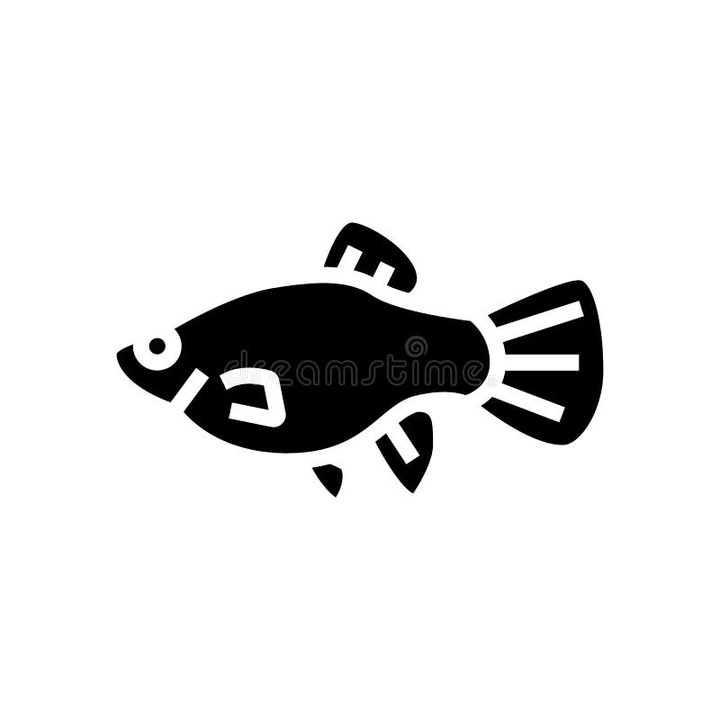 Platy fish glyph icon vector illustration royalty free illustration