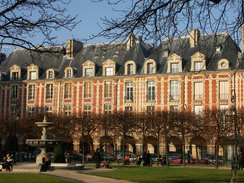 Place des vosges in Winter, Paris. Place des vosges in Winter, Paris