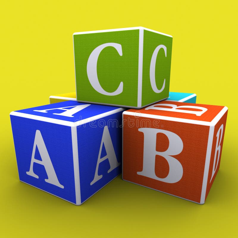 Play blocks royalty free illustration