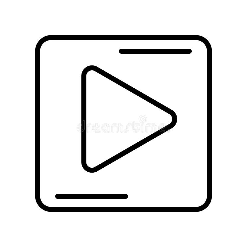 Play button icon vector isolated on white background, Play button sign vector illustration Play button icon vector isolated on white background, Play button sign vector illustration