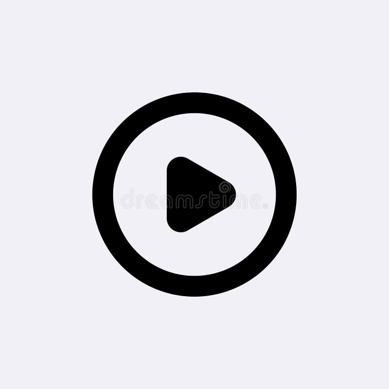 Play button icon video or music media play