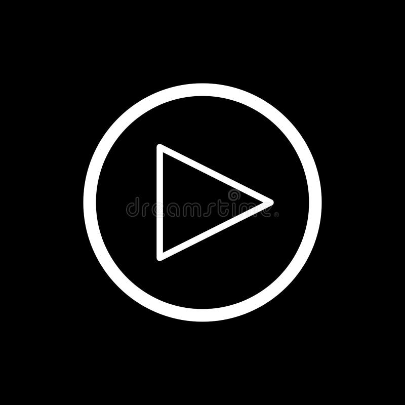 Pashtoxxnx - Play Button. Vector Icon in Linear Style Isolated on Black. Audio or Video  Icon Stock Vector - Illustration of forward, linear: 92627090