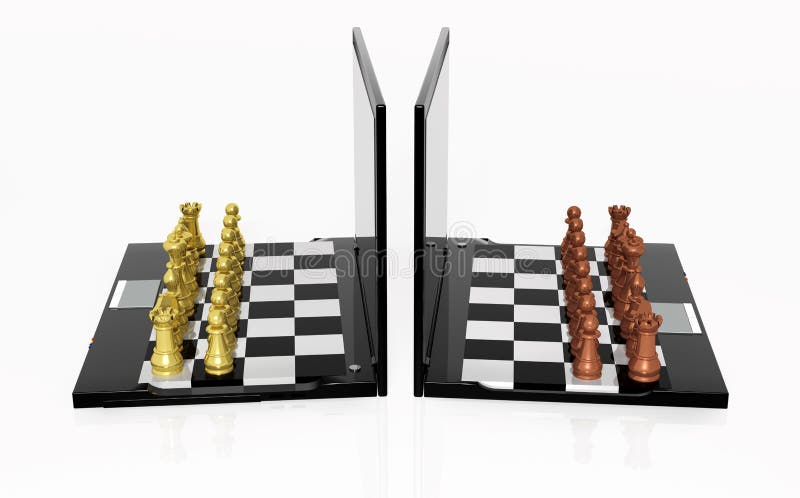 Play Chess online stock illustration. Illustration of chess - 27050103
