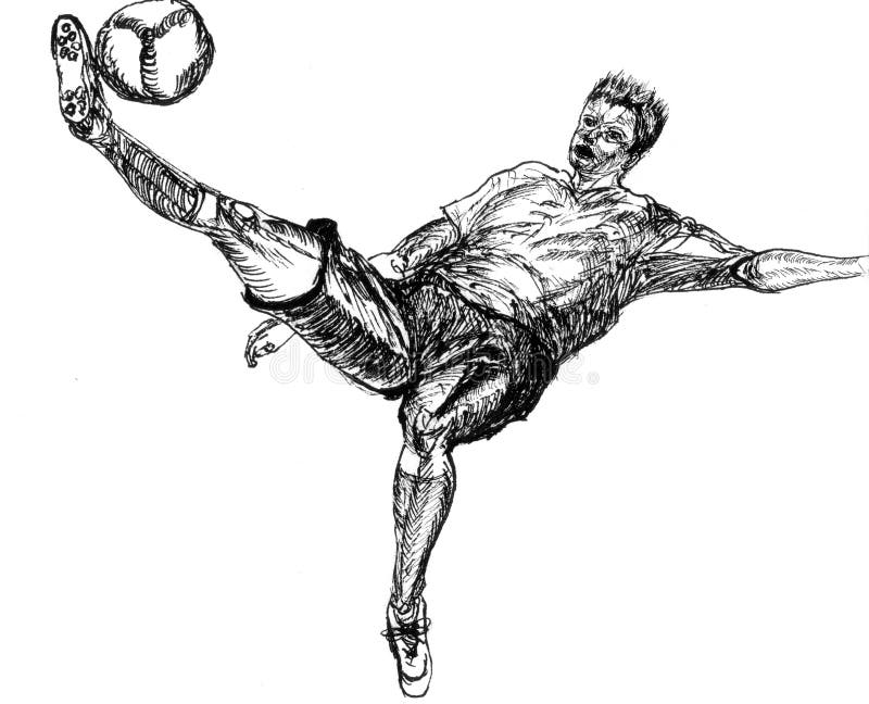 Play football sketch stock illustration. Illustration of background ...