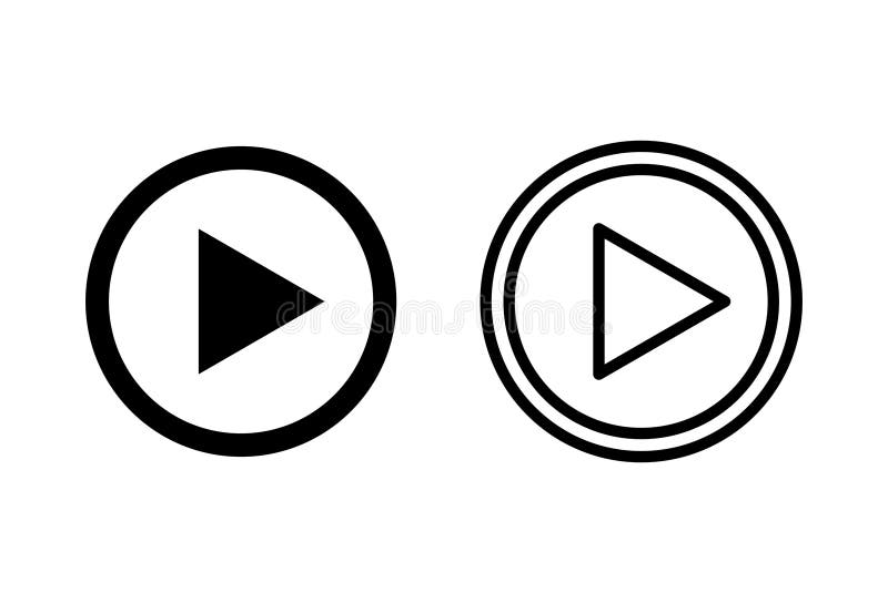 Play Icon. Play button vector icon stock illustration