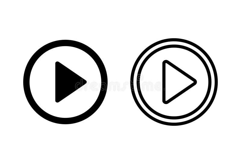 Play Icon. Play button vector icon royalty free illustration