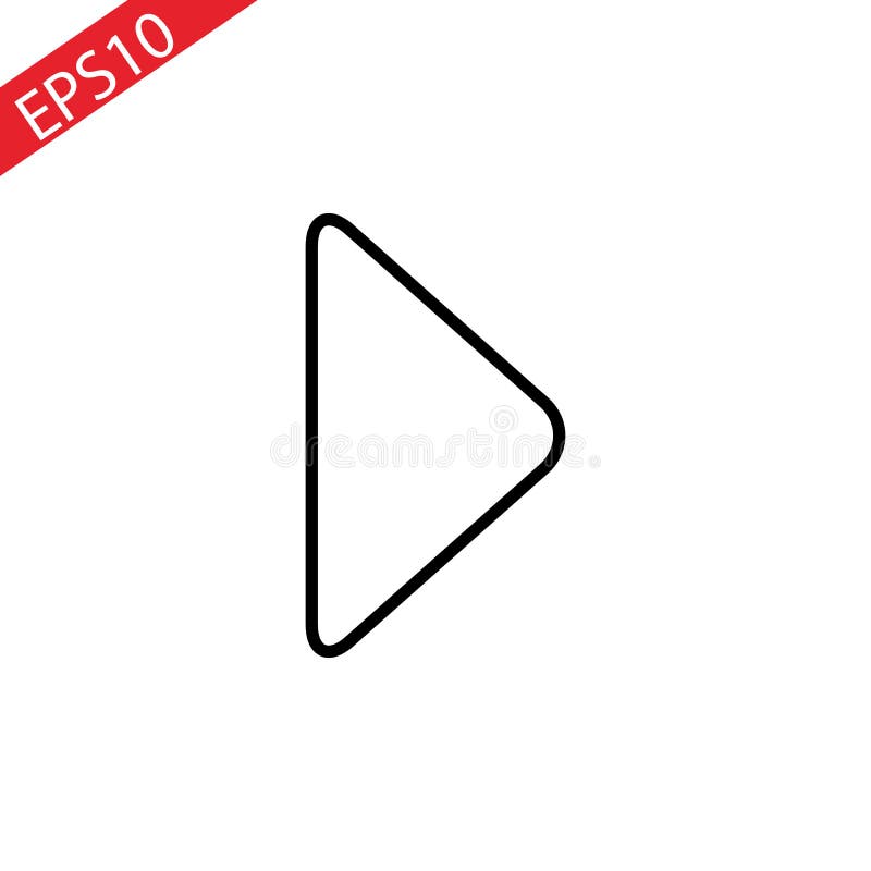 Play icon, video play button symbol. Modern, simple flat illustration for web site or mobile app